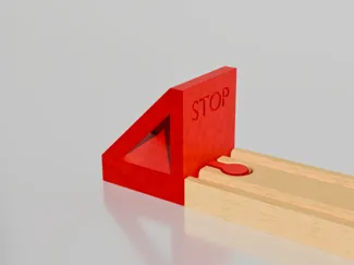 Männliches End Stop Element für Brio und Ikea rail