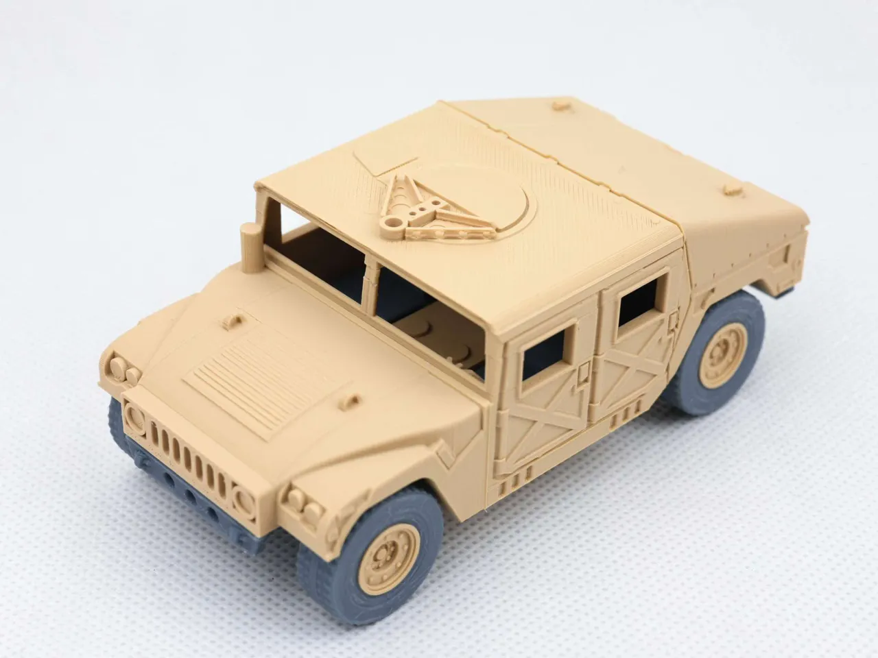 Humvee military truck- fully 3d printed model view 4