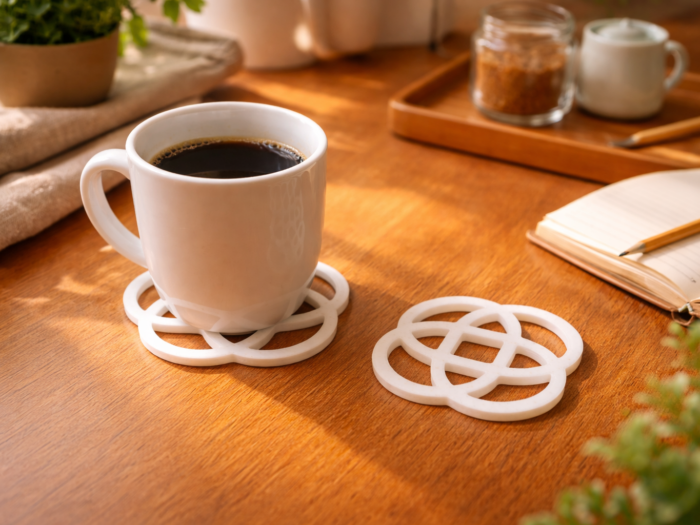 Minimalist Infinite Flower Coaster