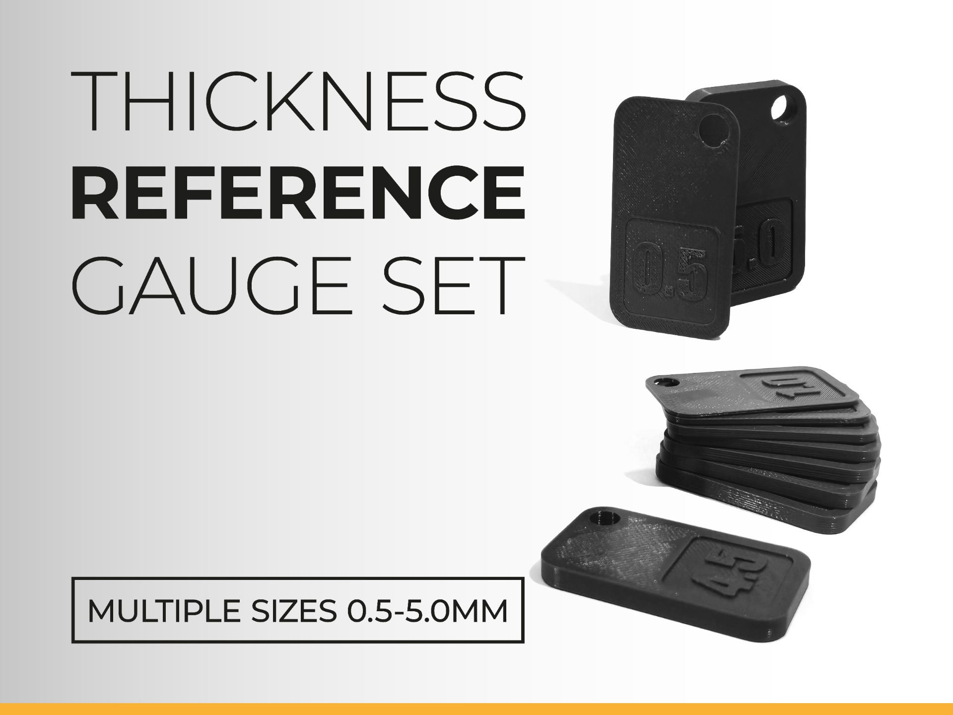 Thickness Reference Gauge Set (0.5 mm – 5 mm)