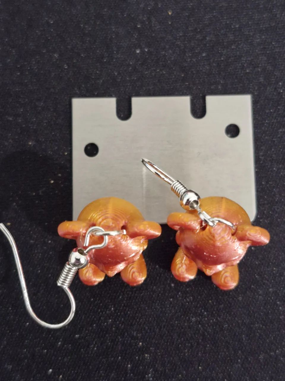 cute teddy bear earrings view 3