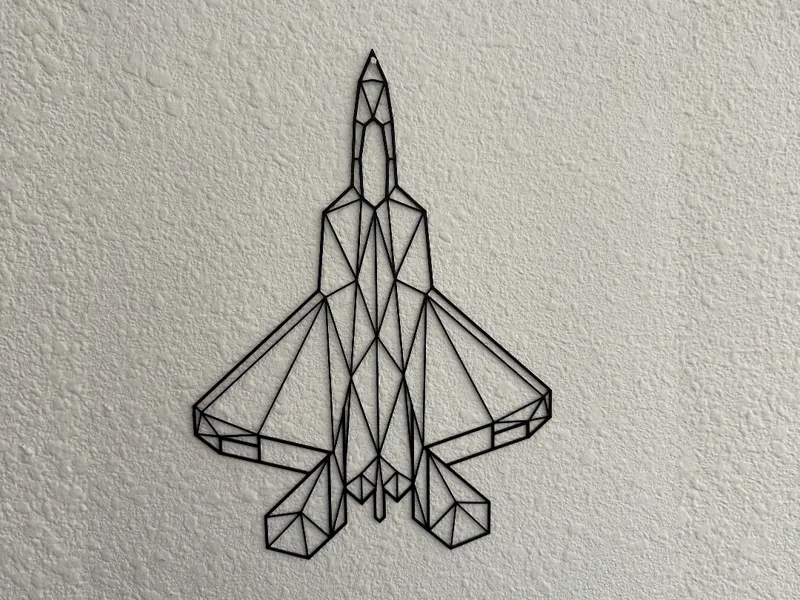 Lowpoly F22 Raptor Fighterjet Jet Engine Model