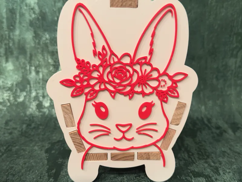 Osterhase, Ostern, Korb für Klötzchen Seite A u B