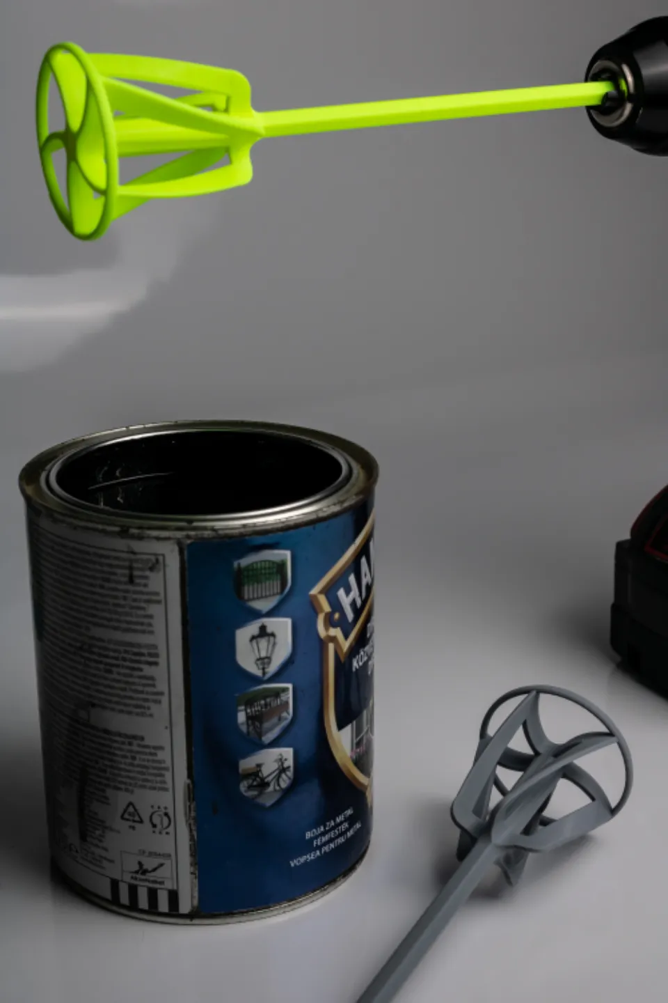 Drill paint mixer view 4