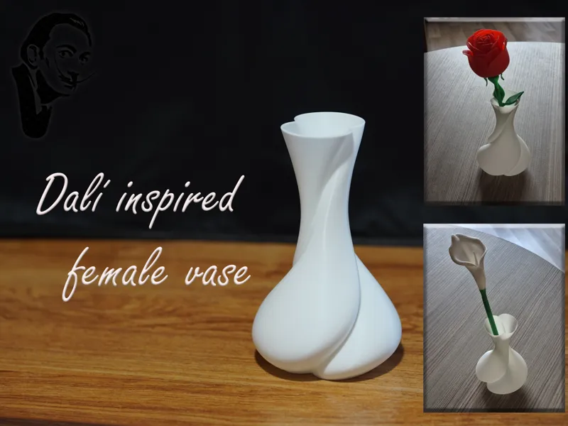 Dali inspired female vase