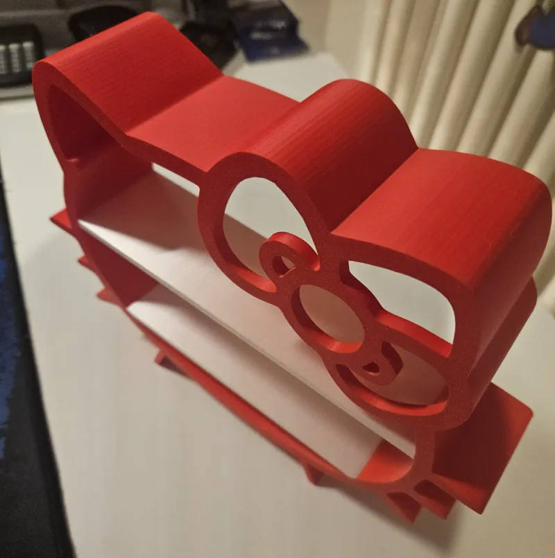 Hello Kitty Shelf Improved for no Support Printing