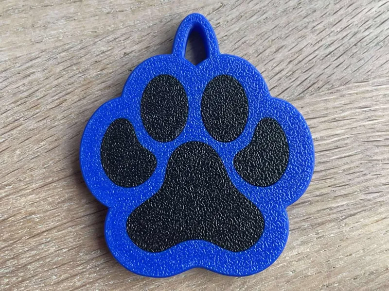 keychain keyring dog dogpaw multicolor