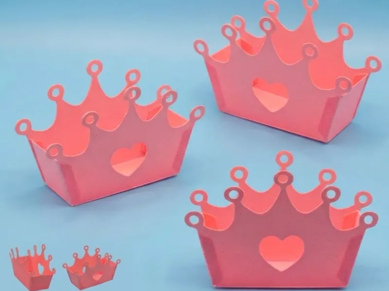 Elegant Royal Crown Bombonier party favour box