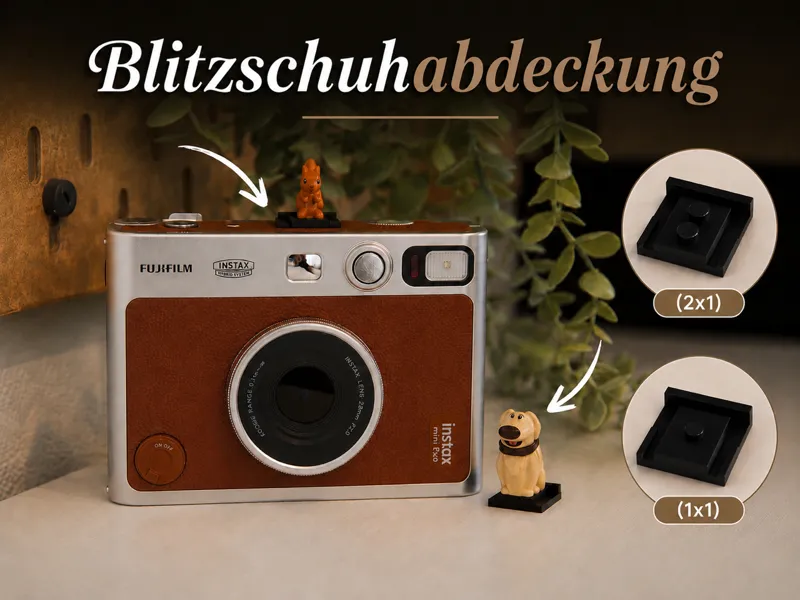 Blitzschuhabdeckung Klemmbausteine-instax mini Evo