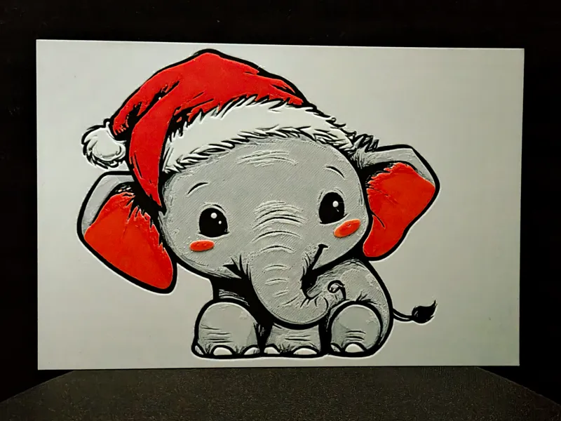 Cute Christmas elephant