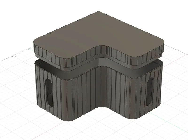 Boite de rangement de câble d'angle