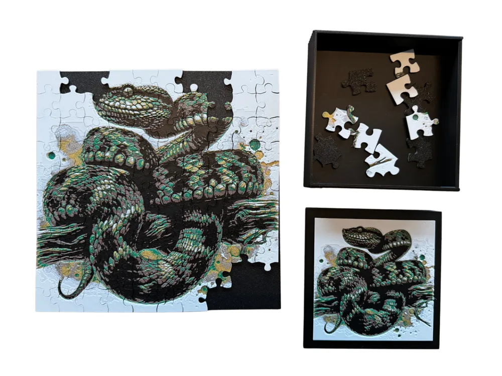 Bush Viper Snake - Puzzle & Box Lid