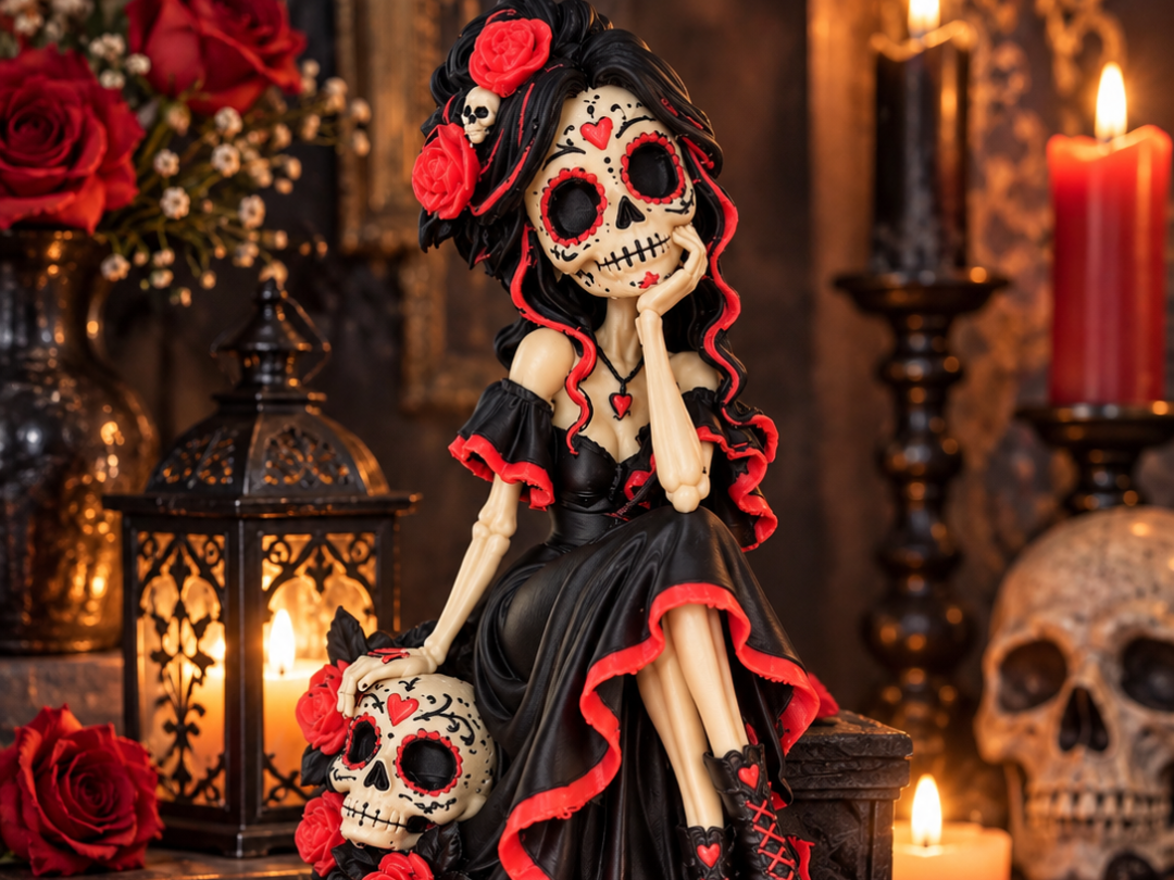 La Catrina – Gothic Lady mit Rosen & Totenkopf - 1