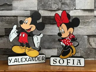 Minnie Mouse decorativo, personalizable