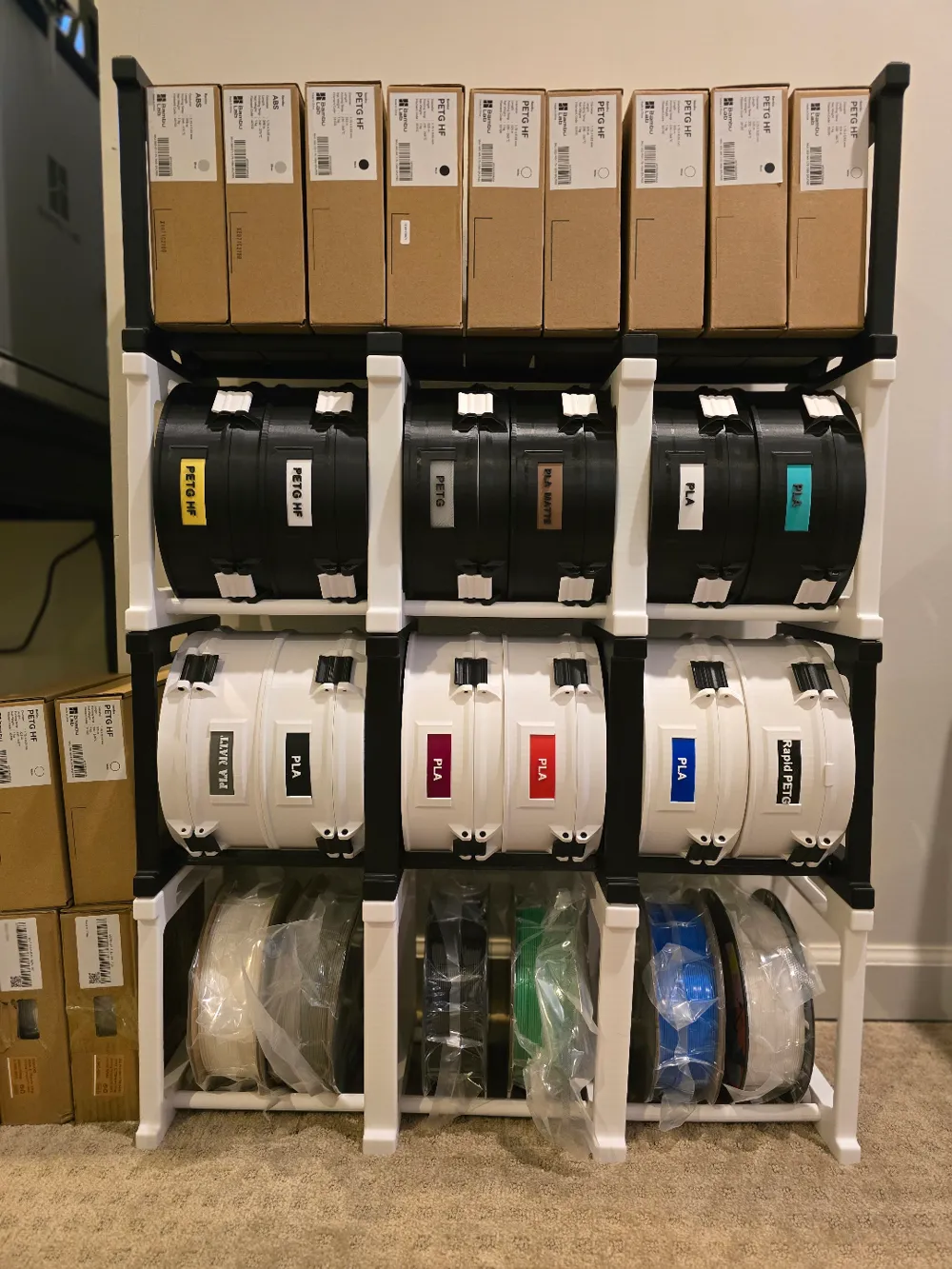 Adaptive Filament Canister Storage Rack by DigiDavis MakerWorld ...