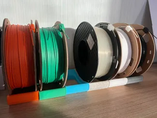 Spool stand for a basic storage space. 