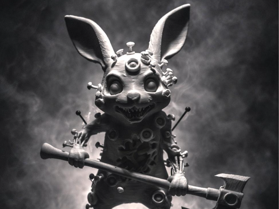 demonic rabbit horror bunny 3dprint voodoo creepy 