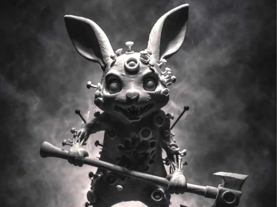 Lady Rabbit Horror demonic rabbit horror bunny 3dprint voodoo creepy - Free 3D Print Model ...