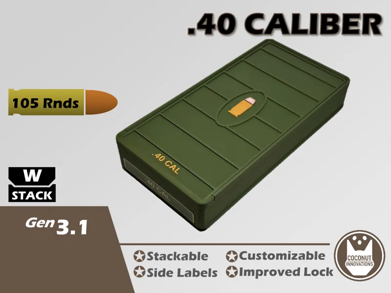 Ammo Storage Box - .40 CALIBER - 105 Rounds