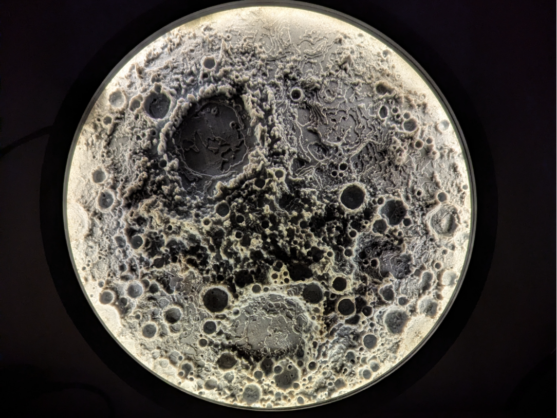 Moon Lamp for A1 - ready to assemble w/ cable hole