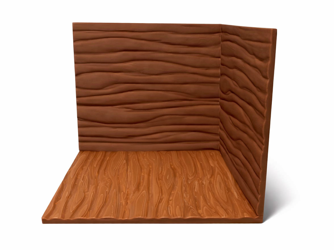 Room Diorama Wooden Walls and Floor