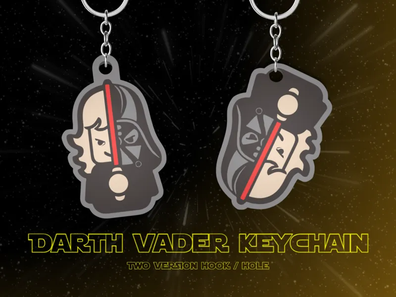 Darth Vader keychain with hook / hole