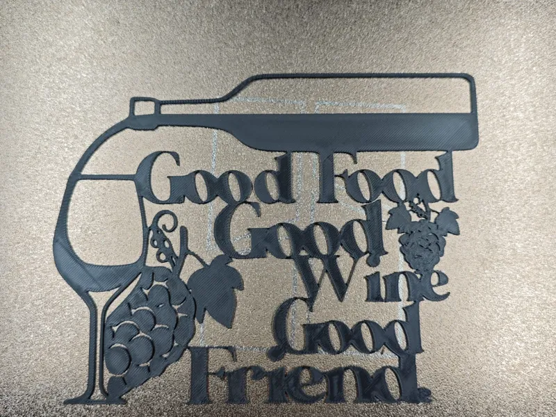 Good Food Good Wine Good Friends Sign