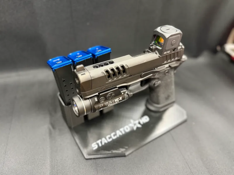 STACCATO HD PISTOL STAND WITH MAGAZINE HOLDERS