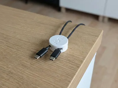 Dual-Slot Rotating Cable Organizer | Desk Tidy