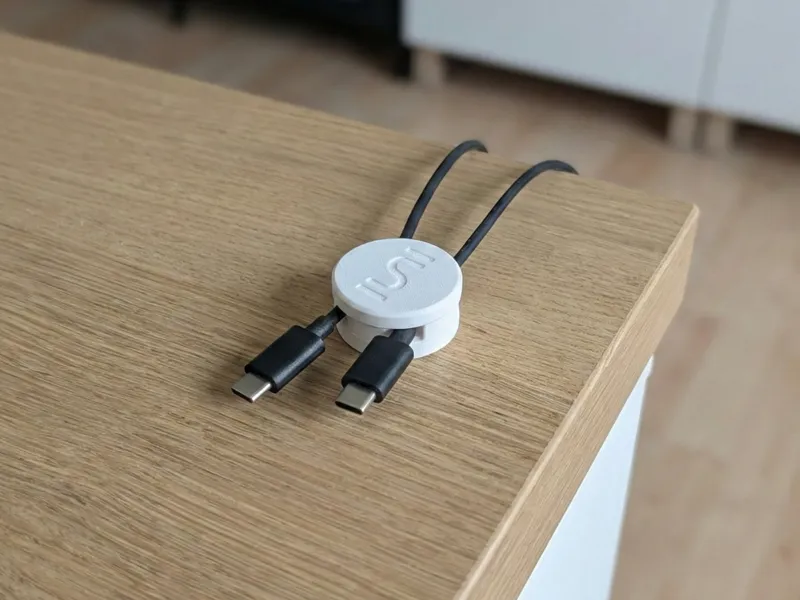Dual-Slot Rotating Cable Organizer | Desk Tidy