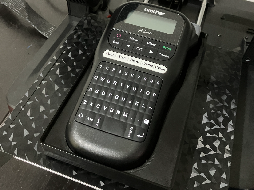 P touch label maker gridfinity 3D model