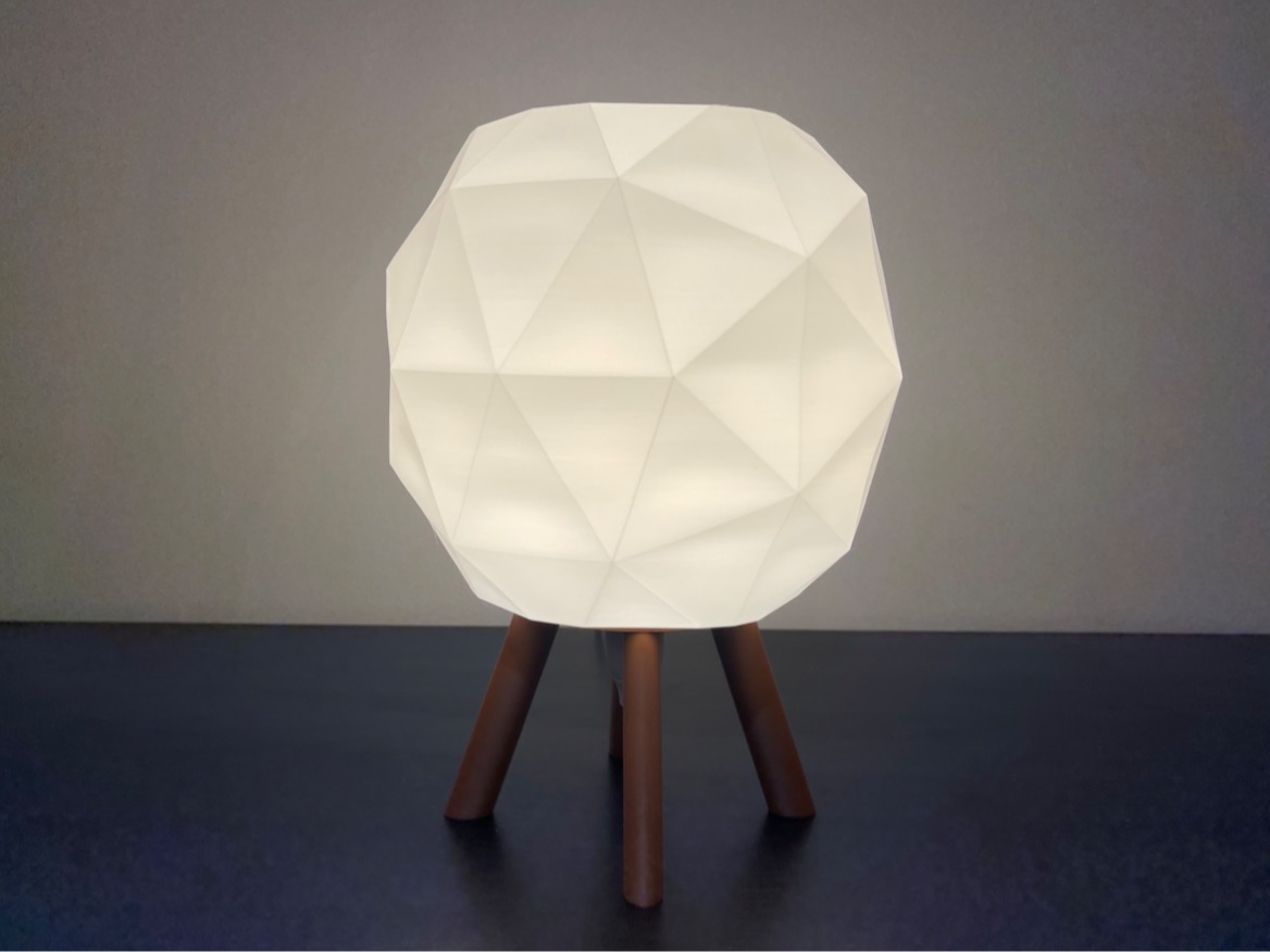 Modern lamp shade with base