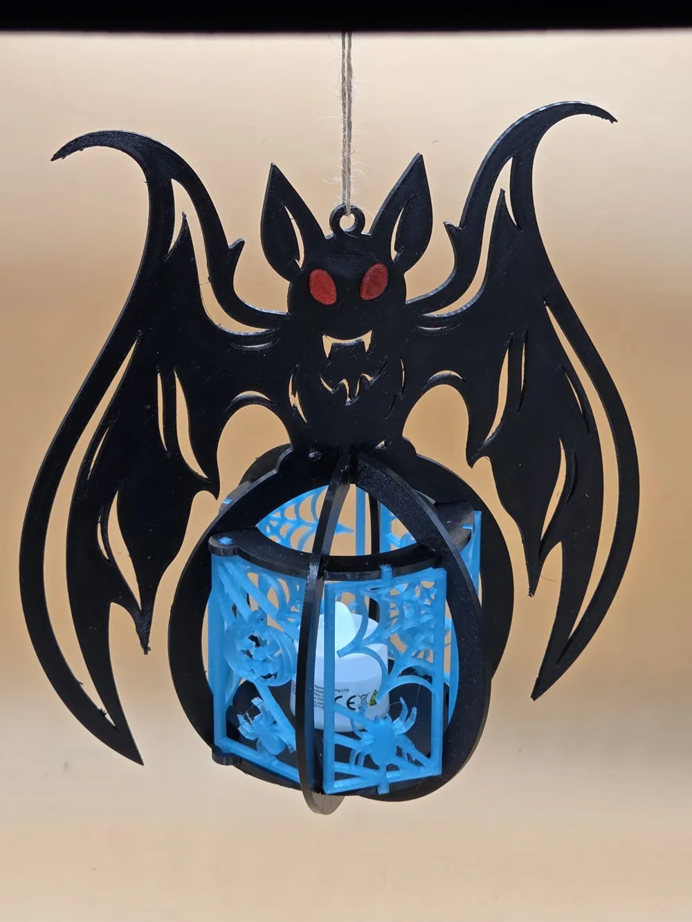 Hanging Halloween Tealight Bat - Free 3D Print Model - MakerWorld