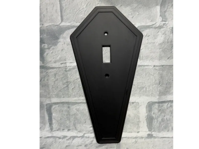 Gothic Coffin Light Switch Cover Wall Plate, Long