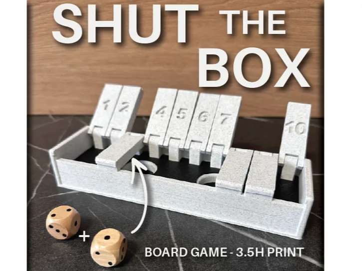 Shut the Box (10 Numbers) - 3D Printable Game