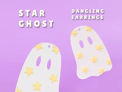 Star Ghost - Dangling Earrings