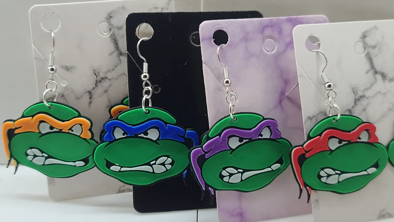 TMNT Earrings view 2