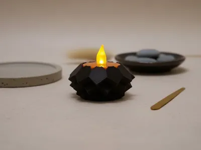 Geometric Tealight Holder LED