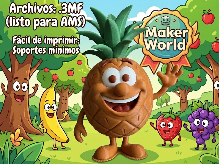 Piña Los Tutifrutis 3D Cartoon Edition  AMS Ready