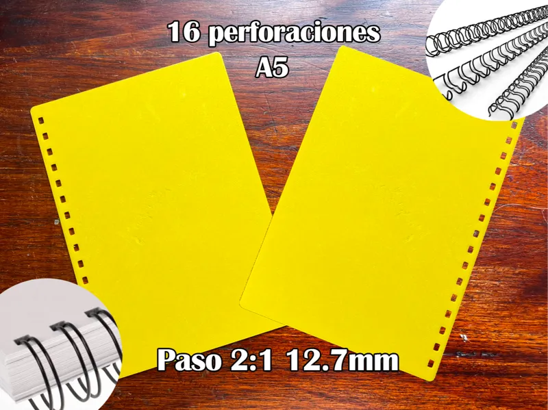 Tapas Lisa para agendas cuadernos A5 2:1 ANILLADOS