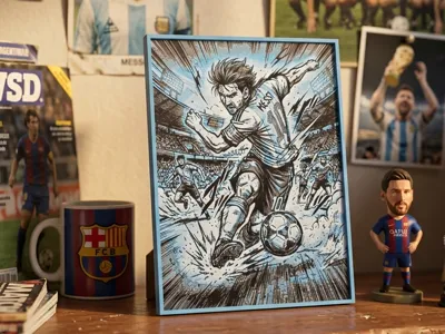 Messi - Cap. Tsubasa Style - HueForge