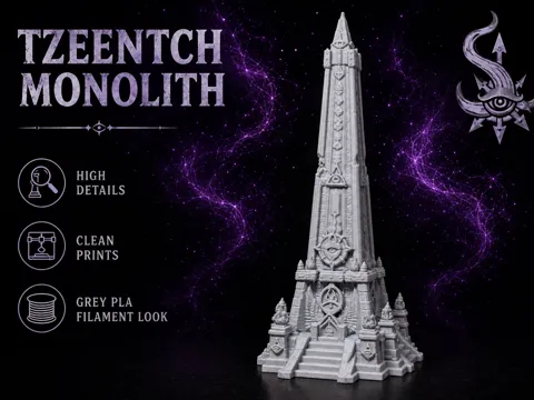 Escenografía en miniatura: Tzeentch Arcane Monolith - Tabletop Terrain — referencia de MakerWorld