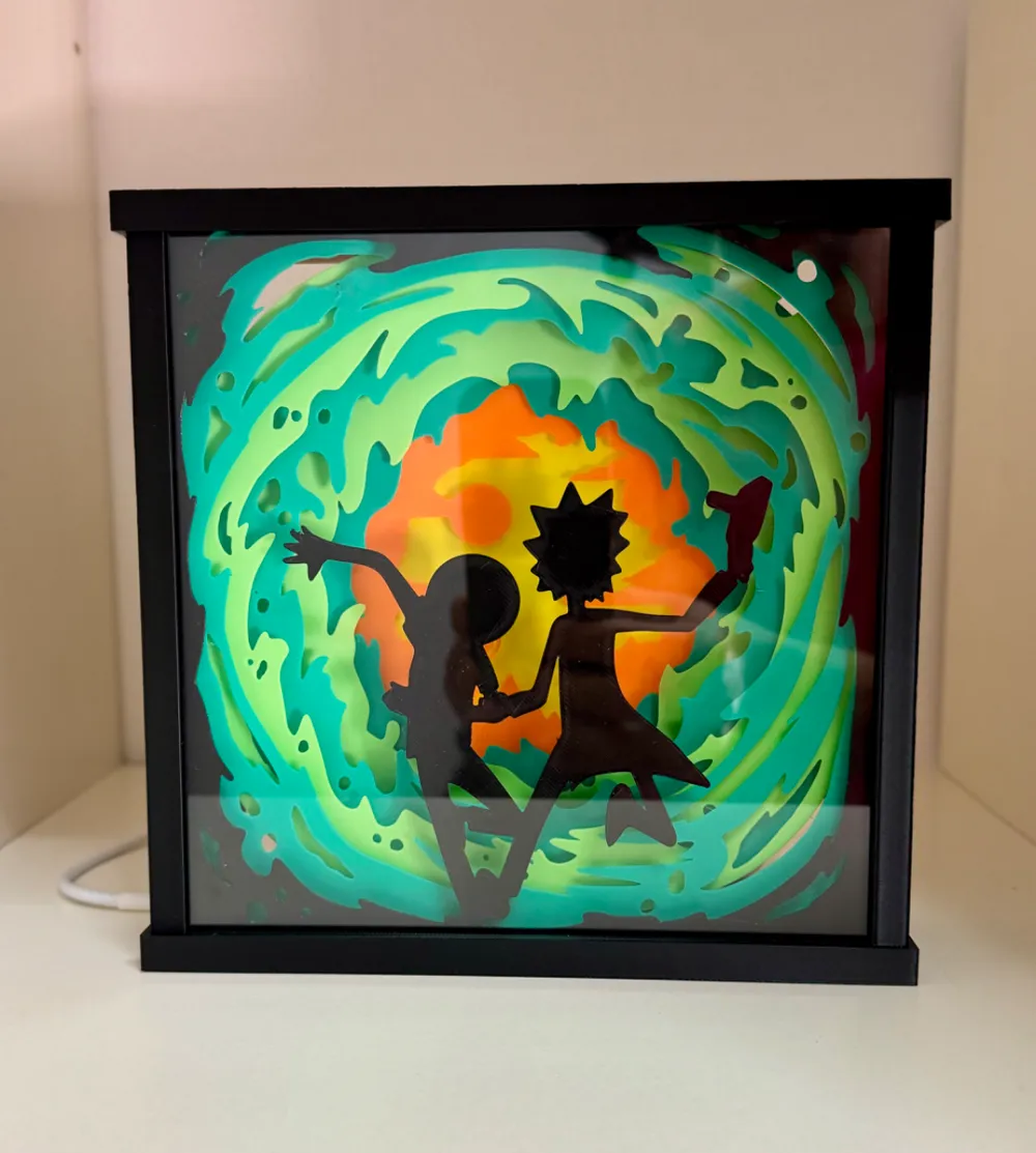 Shadow Rick Rick and Morty shadow box by Loty3D - MakerWorld