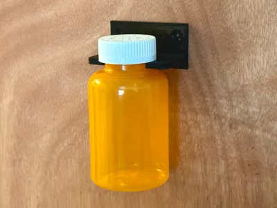Wall Mountable Pill Bottle Holder