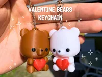 KEYCHAIN SEPARATE HEART AND BEAR