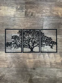 Art mural arbre en 3 pièces — photo 2
