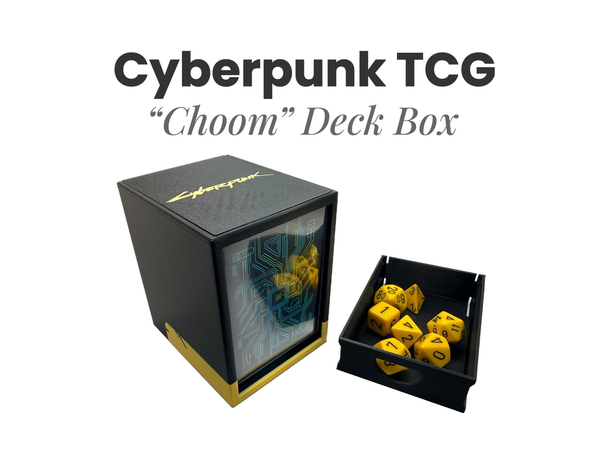 Cyberpunk TCG Deck Box for Toploaders