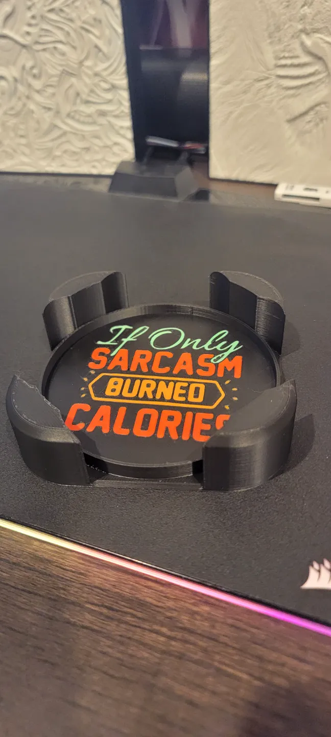 If Only Sarcasm Burned Calories Coasters with Caddy