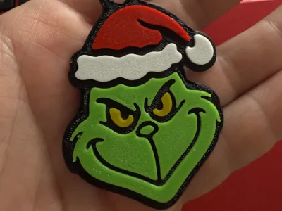 Embossed Grinch Keychain