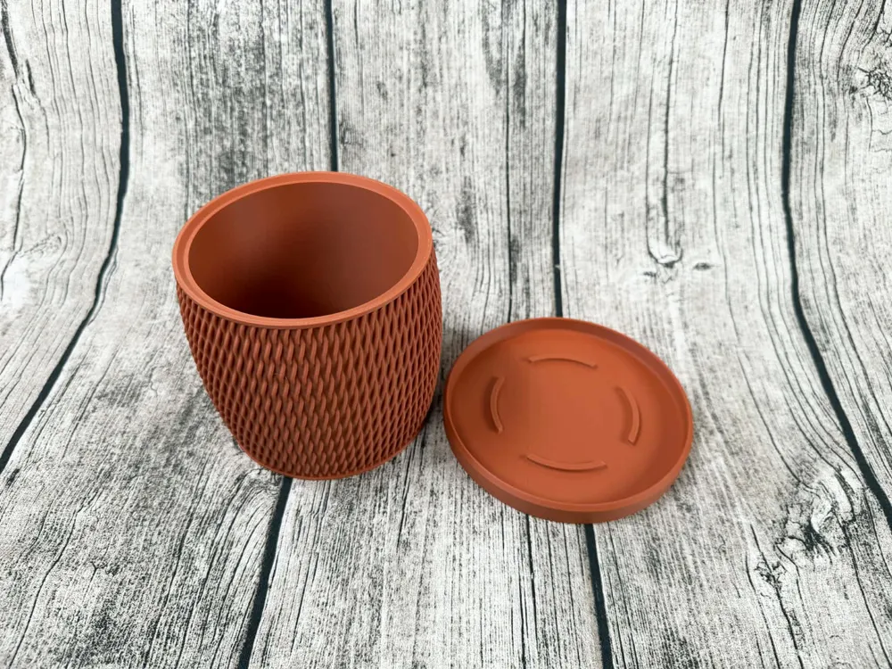 Basket Planter with drip tray - Free 3D Print Model - MakerWorld